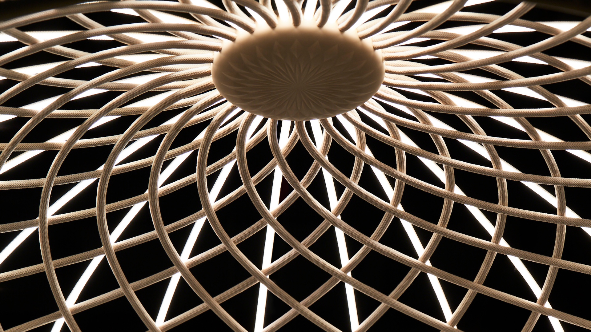 Close-up of the Flos Skynest lamp.
