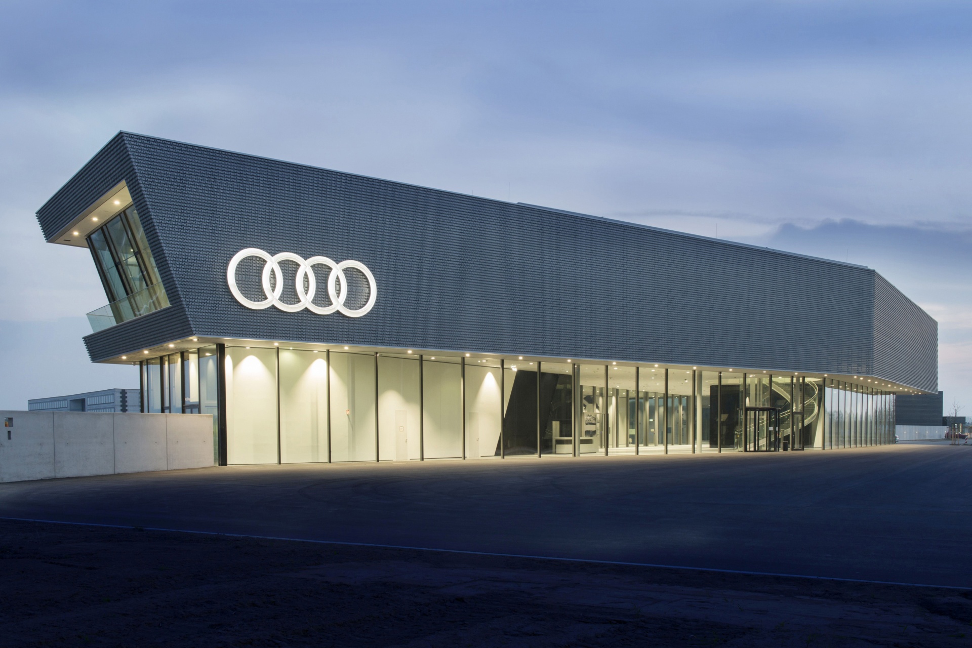 The Audi driving experience customer center in Neuburg an der Donau.